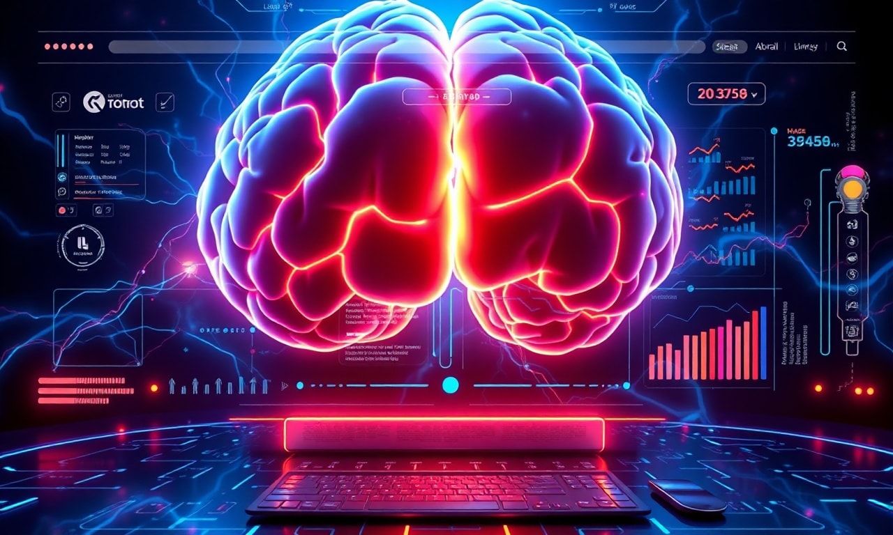 Schéma illustrant le cerveau connecté à une interface web, symbolisant l'application des neurosciences au design digital